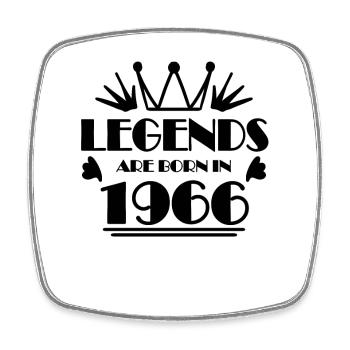 1966 - Jahrgang 1966 - Viereckiger Kühlschrankmagnet - Weiß - Vorne