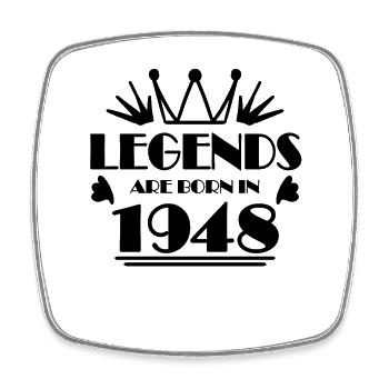 1948 - Jahrgang 1948 - Viereckiger Kühlschrankmagnet - Weiß - Vorne
