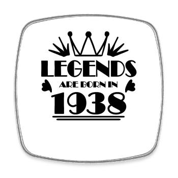 1938 - Jahrgang 1938 - Viereckiger Kühlschrankmagnet - Weiß - Vorne