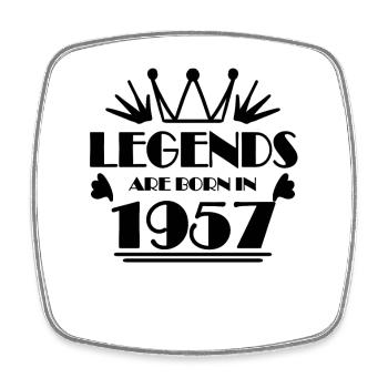 1957 - Jahrgang 1957 - Viereckiger Kühlschrankmagnet - Weiß - Vorne