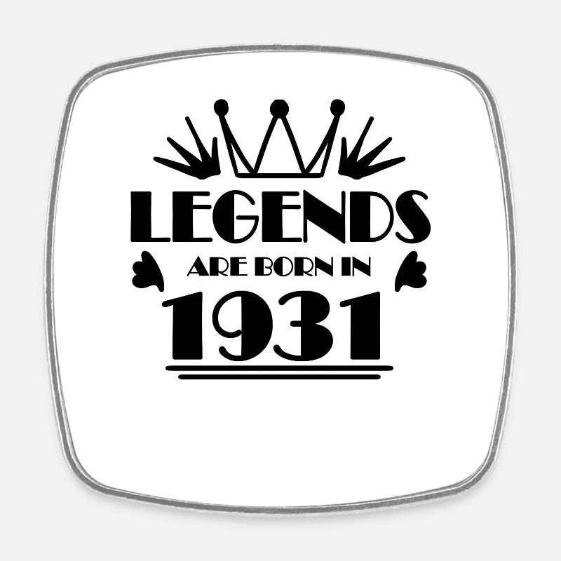 1931 - Né en 1931 - Magnet carré - blanc