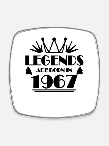 1967 - Jahrgang 1967 - Viereckiger Kühlschrankmagnet - Weiß