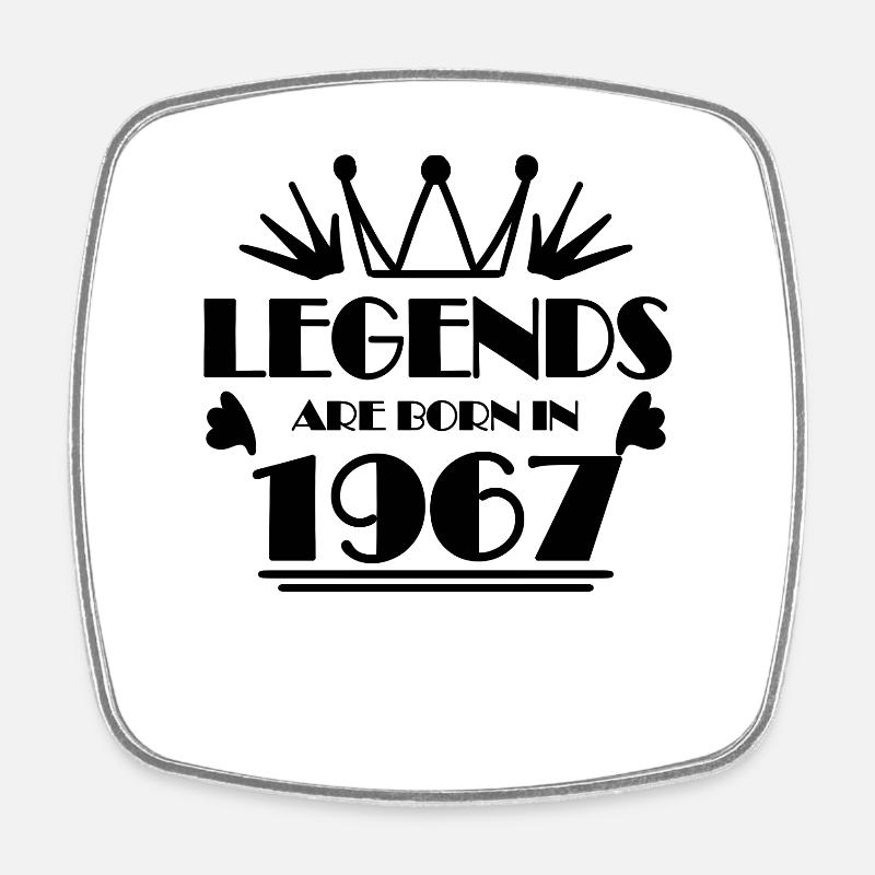1967 - Né en 1967 - Magnet carré - blanc