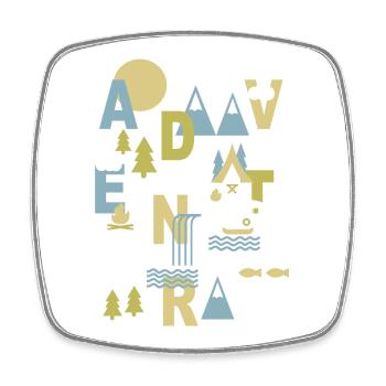 Outdoor Adventure - Square fridge magnet - white - Front