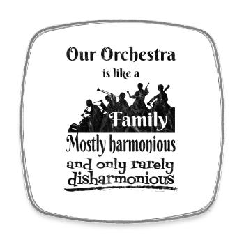 Unser Orchester ist wie eine Familie - Viereckiger Kühlschrankmagnet - Weiß - Vorne