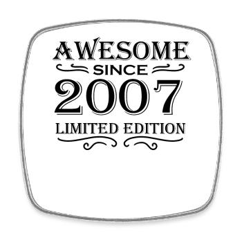 2007 - Jahrgang 2007 - Viereckiger Kühlschrankmagnet - Weiß - Vorne