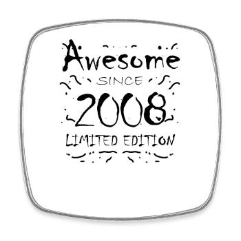 2008 - Jahrgang 2008 - Fantastisch seit 2008 - Viereckiger Kühlschrankmagnet - Weiß - Vorne