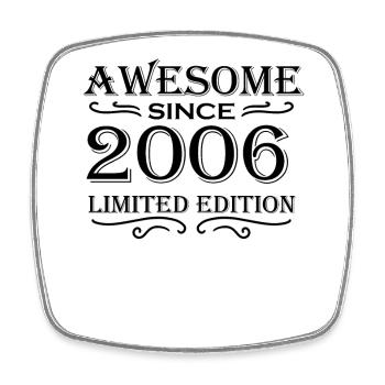 2006 - Vintage - Square fridge magnet - white - Front