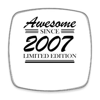 2007 - Jahrgang 2007 - Fantastisch seit 2007 - Viereckiger Kühlschrankmagnet - Weiß - Vorne