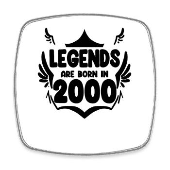 2000 - Viereckiger Kühlschrankmagnet - Weiß - Vorne