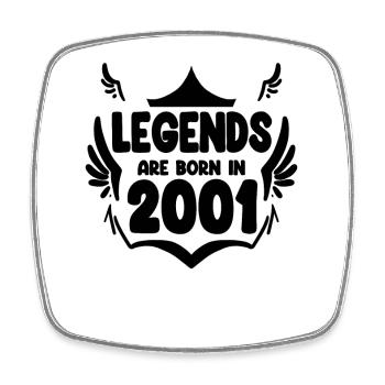 2001 - Jahrgang 2001 - Viereckiger Kühlschrankmagnet - Weiß - Vorne