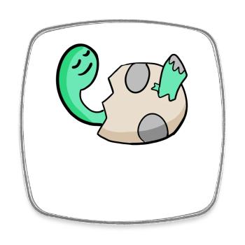 Dinosaur Egg Dino Baby Motif - Square fridge magnet - white - Front