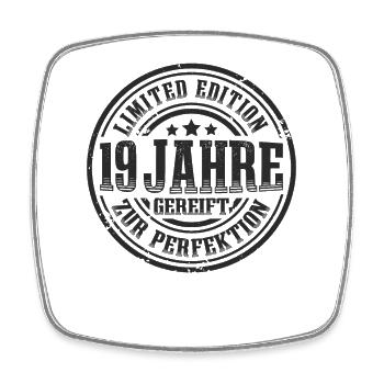 19. Geburtstag Limited Edition Lustig 19 Jahre - Viereckiger Kühlschrankmagnet - Weiß - Vorne