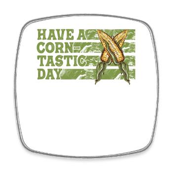 Have a corntastic day - Square fridge magnet - white - Front