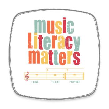 Music Literacy Matters - Square fridge magnet - white - Front