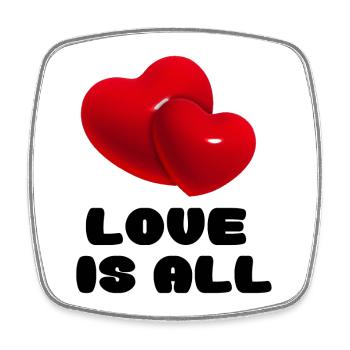 L’amour est tout # - Magnet carré - blanc - Devant