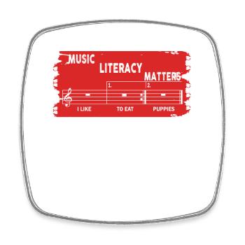 Music Literacy Matters - Square fridge magnet - white - Front