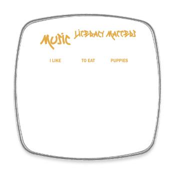 Music Literacy Matters - Square fridge magnet - white - Front
