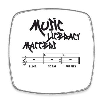 Music Literacy Matters - Square fridge magnet - white - Front
