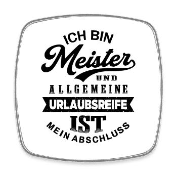 Meister Urlaub Handwerker Lustiges Meister - Viereckiger Kühlschrankmagnet - Weiß - Vorne