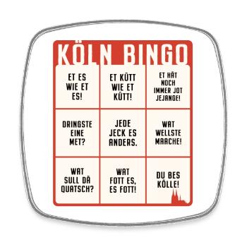 Köln Bingo Kölsch Et Kütt Alaaf Kölner Karneval - Viereckiger Kühlschrankmagnet - Weiß - Vorne