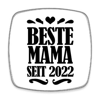 Beste Mama seit 2022 - Viereckiger Kühlschrankmagnet - Weiß - Vorne