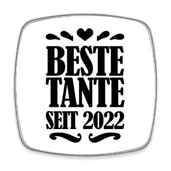 Beste Tante seit 2022 - Viereckiger Kühlschrankmagnet - Weiß - Vorne