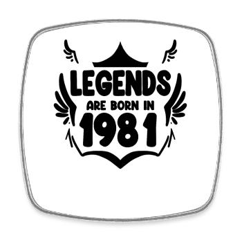 1981 - Jahrgang 1981 - Viereckiger Kühlschrankmagnet - Weiß - Vorne