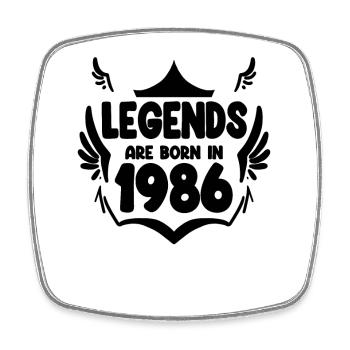 1986 - Born 1986 - Square fridge magnet - white - Front