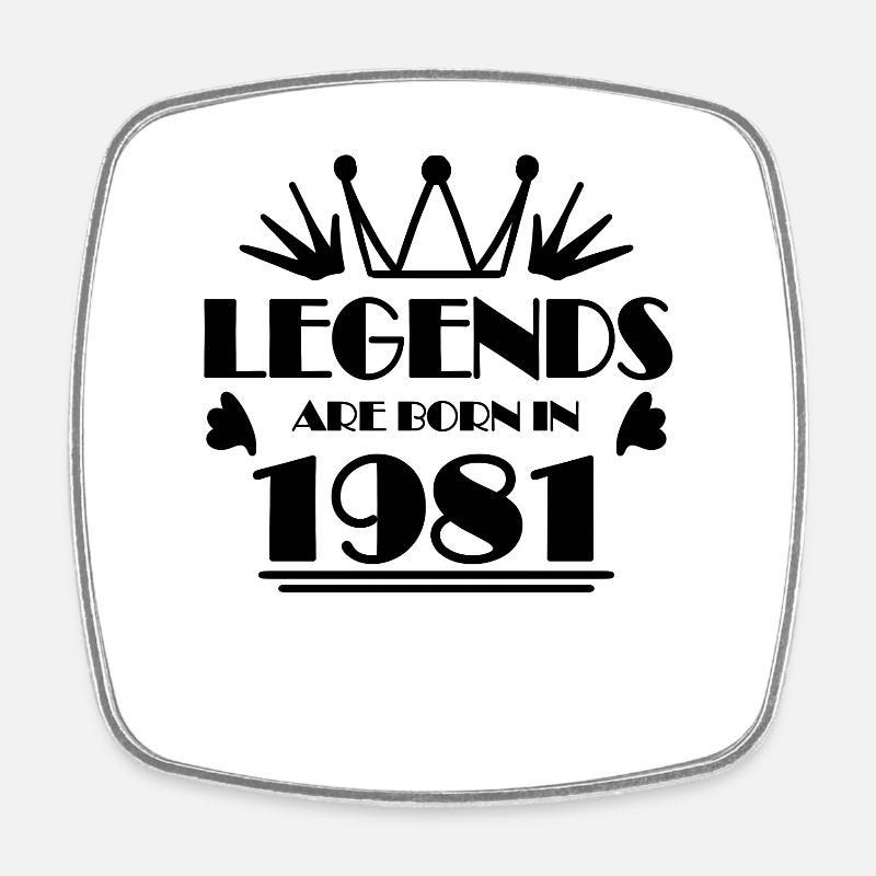 1981 - Né en 1981 - Magnet carré - blanc
