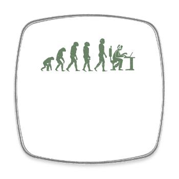 Evolution of Gamer Zocker Nerd Geek Progamer - Viereckiger Kühlschrankmagnet - Weiß - Vorne