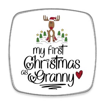 Cadeaux amusants pour Mamie pour Noël - Magnet carré - blanc - Devant