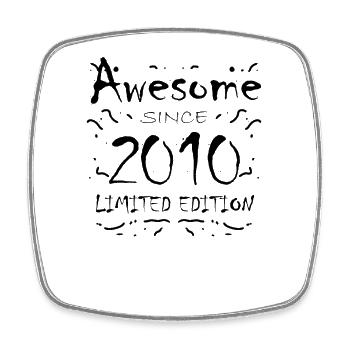 2010 - Jahrgang 2010 - Geburtsjahr 2010 - Viereckiger Kühlschrankmagnet - Weiß - Vorne