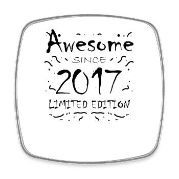 2017 - Vintage 2017 - Fantastic since 2017 - Square fridge magnet - white - Front