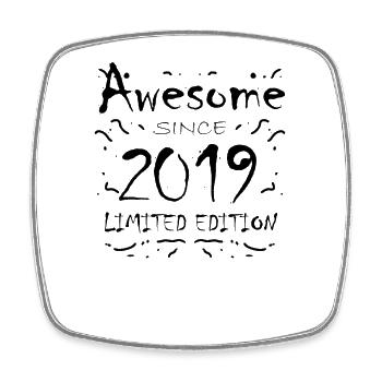 2019 - Vintage 2019 - Fantastic since 2019 - Square fridge magnet - white - Front
