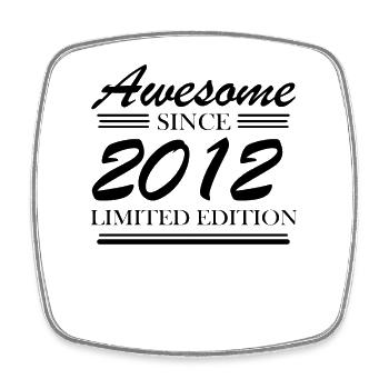2012 - Né 2012 - Année de naissance 2012 - Magnet carré - blanc - Devant