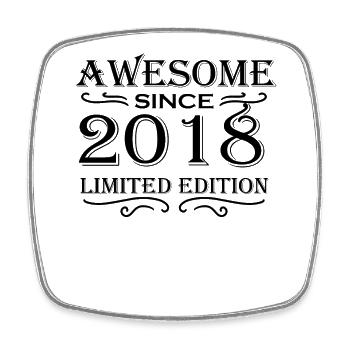 2018 - Square fridge magnet - white - Front