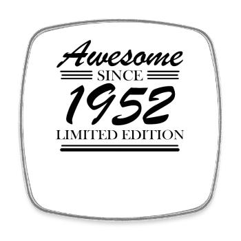 1952 - born 1952 - year of birth 1952 - Square fridge magnet - white - Front