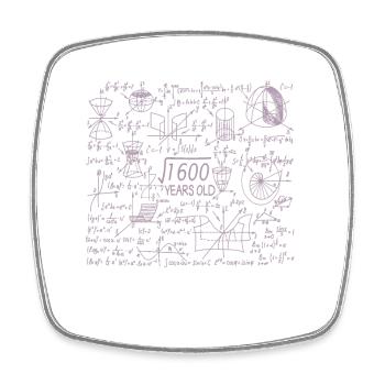 40th birthday for math teachers and math nerds - Square fridge magnet - white - Front