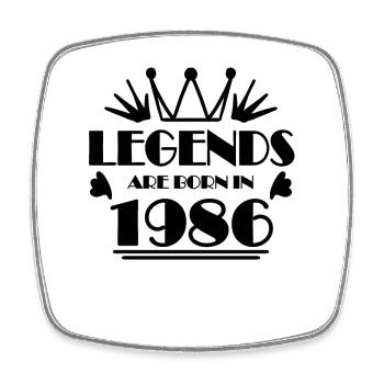 1986 - Born 1986 - Square fridge magnet - white - Front