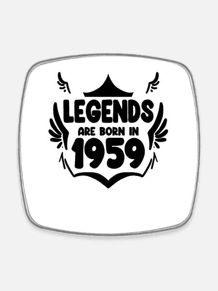 1959 - né en 1959 - année de naissance 1959 - Magnet carré - blanc
