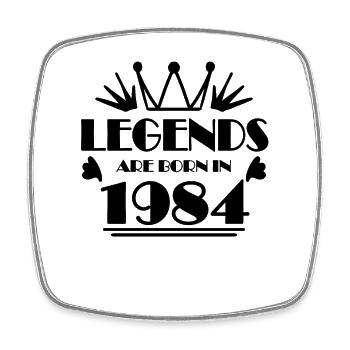 1984 - Jahrgang 1984 - Viereckiger Kühlschrankmagnet - Weiß - Vorne