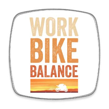 Motorcycle Sport Bike for motorcyclists - Square fridge magnet - white - Front