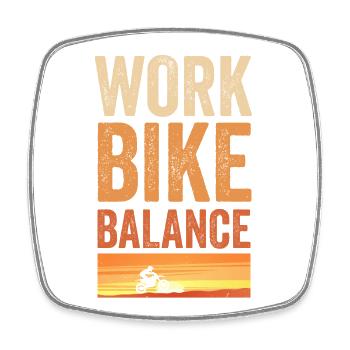 MX Bike Enduro Work Bike Balance Motocross - Square fridge magnet - white - Front