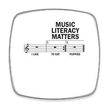 Music Literacy Matters - Square fridge magnet - white - Front