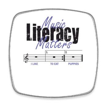 Music Literacy Matters - Square fridge magnet - white - Front