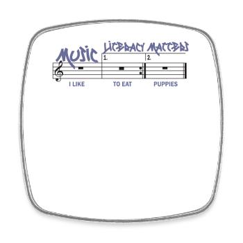 Music Literacy Matters - Viereckiger Kühlschrankmagnet - Weiß - Vorne