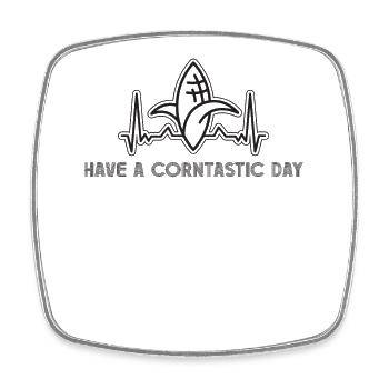 Have a corntastic day - Square fridge magnet - white - Front
