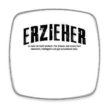 Erzieher Humor Pädagoge Lustiges Kindergärtner - Viereckiger Kühlschrankmagnet - Weiß - Vorne