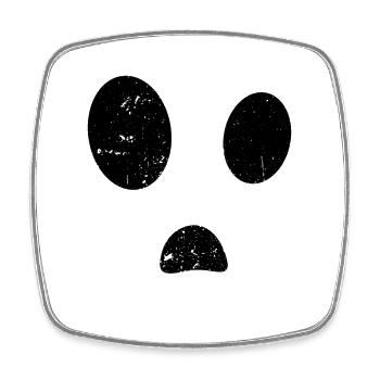Costume de fantôme Halloween - Magnet carré - blanc - Devant